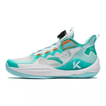 Детские баскетбольные кроссовки GS Low-top ANTA Белый / Светло-голубой / Флуоресцентный водно-зеленый Anta Kids, зеленый