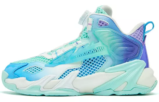 Детские баскетбольные кроссовки GS Low-top Tranquility Blue/Kunpeng Blue Qiaodan, голубой