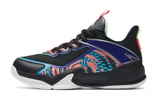 Детские баскетбольные кроссовки GS Low-top черные/красные/зеленые Anta Kids, черный/красный/зеленый