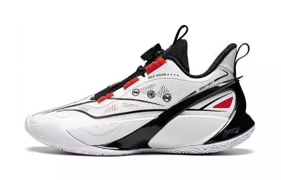Детские баскетбольные кроссовки GS Low-top белые/черные Lining Young, белый/черный