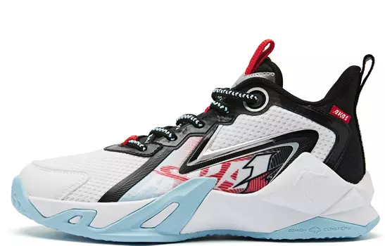 Детские баскетбольные кроссовки GS Low-top Белые/черные Qiaodan, белый