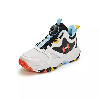 Детские баскетбольные кроссовки GS Mid-top Under Armour, черный/белый