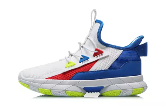 Детские баскетбольные кроссовки GS Mid-top белые/синие Lining Young