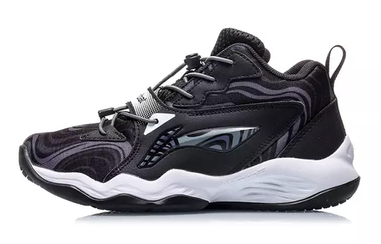 Детские баскетбольные кроссовки GS Mid-top темно-серые Lining Young