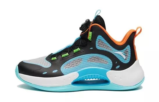 Детские баскетбольные кроссовки GS Mid-top черные/белые/синие Anta Kids