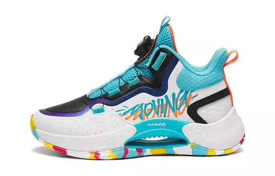 Детские баскетбольные кроссовки GS Mid-top белые/черные/синие Anta Kids