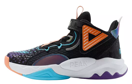 Детские баскетбольные кроссовки GS Mid-top Orange Peak, черный