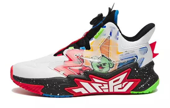 Детские баскетбольные кроссовки GS Mid-top белые/черные/зеленые Anta Kids