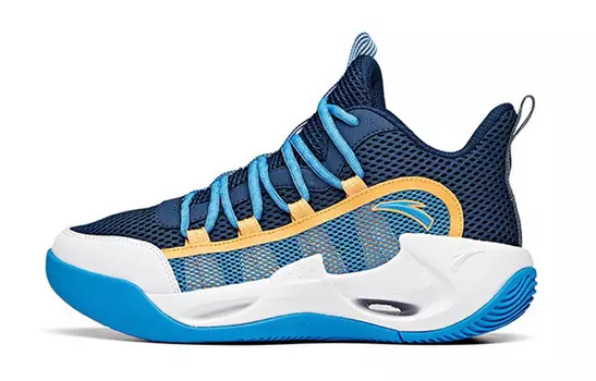 Детские баскетбольные кроссовки GS Mid-top Cyan Blue/Yellow Orange/Ana White Anta Kids