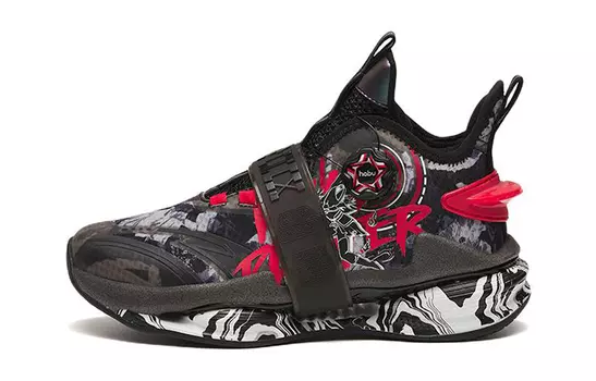 Детские баскетбольные кроссовки GS Mid-top черные/белые/красные Anta Kids