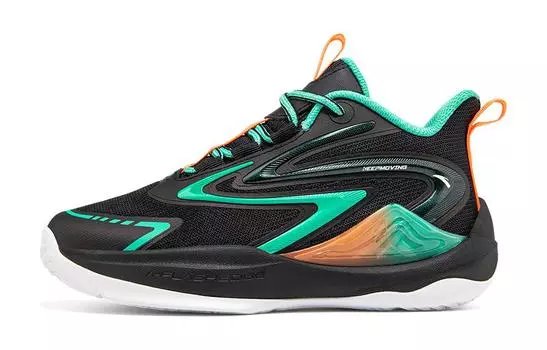 Детские баскетбольные кроссовки GS Mid-top черные/зеленые Anta Kids