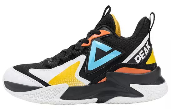 Детские баскетбольные кроссовки GS Mid-top Black Orange Peak