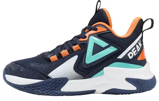 Детские баскетбольные кроссовки GS Mid-top темно-синие Peak