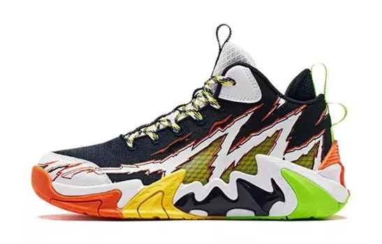 Детские баскетбольные кроссовки GS Mid-top Blue/Orange Qiaodan