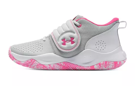 Детские баскетбольные кроссовки GS Mid-top Heather Grey/Dusty Pink Under Armour