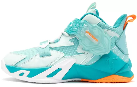 Детские баскетбольные кроссовки GS Mid-top Blue Qiaodan, зеленый