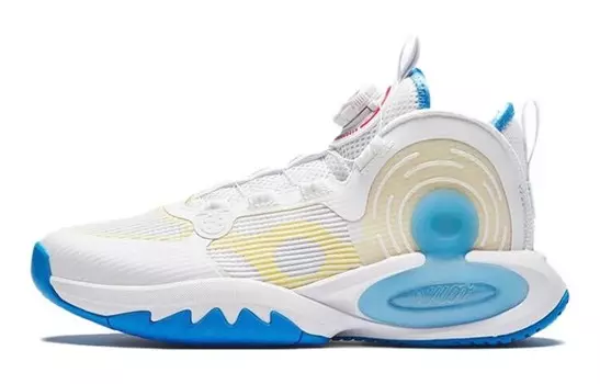 Детские баскетбольные кроссовки GS Mid-top ANTA Белый / Прозрачный весенне-голубой / Желтый дуриан Anta Kids, желтый