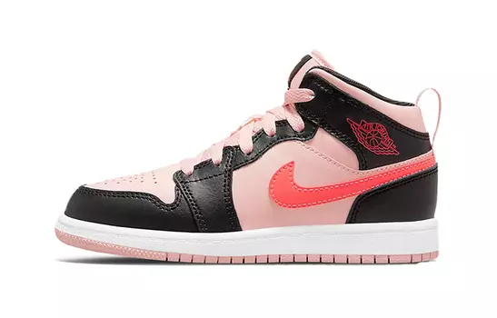 Кроссовки Jordan 1 Mid PS Black Pink Crimson