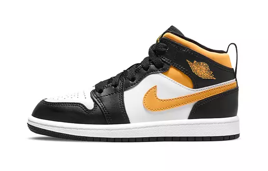 Кроссовки Jordan 1 Mid PS Black University Gold