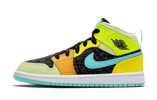 Кроссовки Jordan 1 Mid SE PS Clover