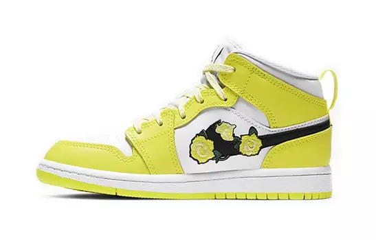 Кроссовки Jordan 1 Mid Dynamic Yellow Floral PS