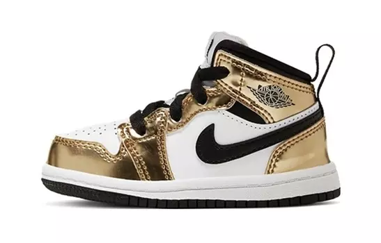 Кроссовки Jordan 1 Mid SE PS Metallic Gold