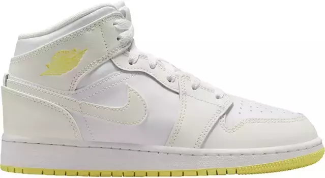 Детские баскетбольные кроссовки Jordan Air Jordan 1 Mid для начальной школы, цвет Tan/Orange/White