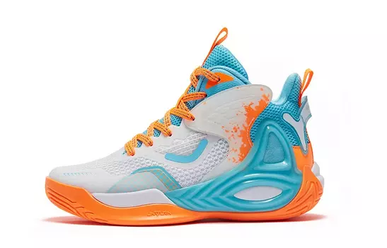 Детские баскетбольные кроссовки Kids High-top White/Cosmic Clay/Dusty Cactus 361°Kids, белый