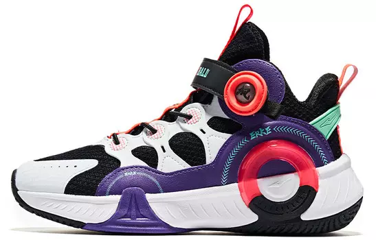Детские баскетбольные кроссовки Kids High-top Positive Black/Esports Purple Erke Kids, фиолетовый