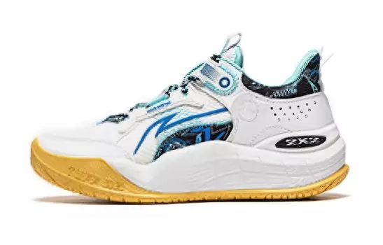 Детские баскетбольные кроссовки Kids Low-top White/Blue Lining Young, белый/синий