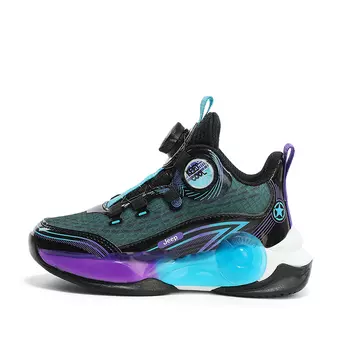 Детские баскетбольные кроссовки Kids Low-top Jeep, черный/зеленый