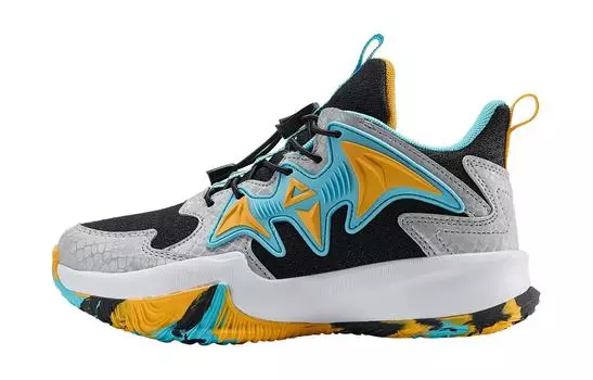 Детские баскетбольные кроссовки Kids Mid-top Black/Silver Peak, черный/серебряный