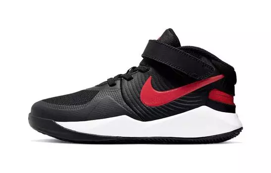 Детские баскетбольные кроссовки Nike Team Hustle D 9 FlyEase PS, Black/Red