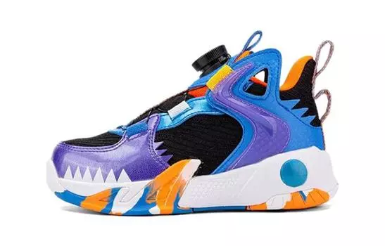 Детские баскетбольные кроссовки PS High-top черные/пекинские синие Xtep, черный/синий