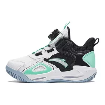 Детские баскетбольные кроссовки PS Low-top Anta белые/черные/цвет морской волны зеленые Anta Kids, зеленый
