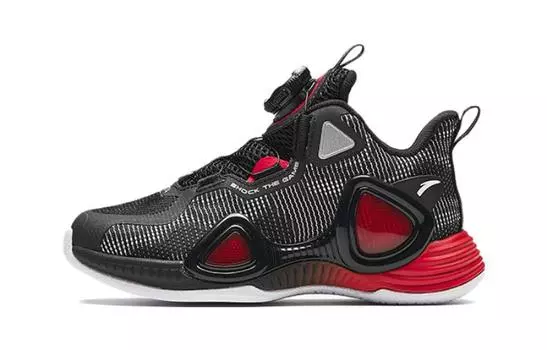 Детские баскетбольные кроссовки PS Mid-top, черные/темно-обсидиановые/полуоранжевые Anta Kids, черный