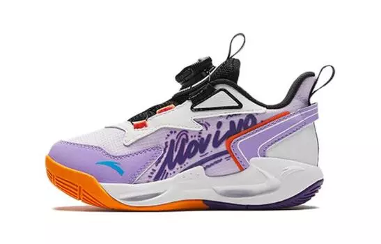 Детские баскетбольные кроссовки PS Mid-top белые/фиолетовые Anta Kids, фиолетовый