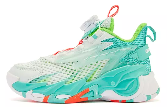 Детские баскетбольные кроссовки PS Mid-top Sheer Green/Hatsune Green Qiaodan, зеленый