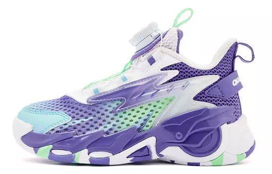 Детские баскетбольные кроссовки PS Mid-top Paisley Purple/Cirrus Blue Qiaodan, фиолетовый