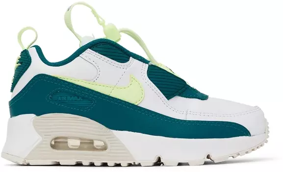 Детские бело-зеленые кроссовки Air Max 90 Toggle Little Kids Nike