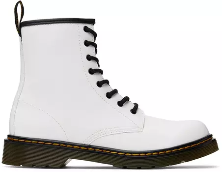Детские белые ботинки для больших детей 1460 Dr. Martens, цвет White romario