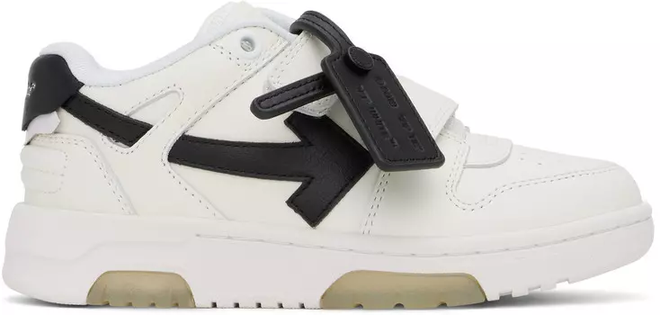 Детские белые и черные кроссовки Out Of Office Straps Off-White, белый/черный