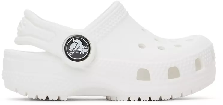 Детские белые классические сабо Crocs