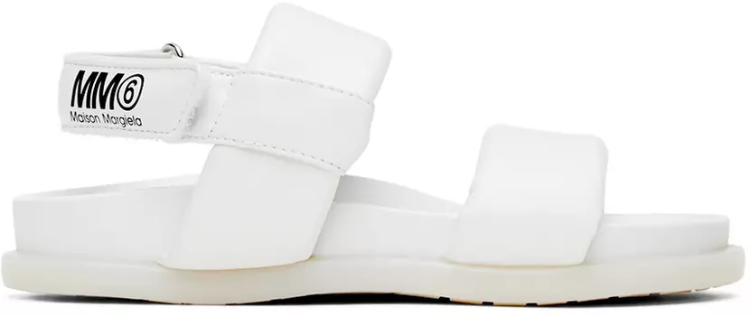 Детские белые кожаные сандалии MM6 Maison Margiela