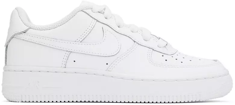 Детские белые кроссовки Air Force 1 LE Nike, белый/белый/белый/белый
