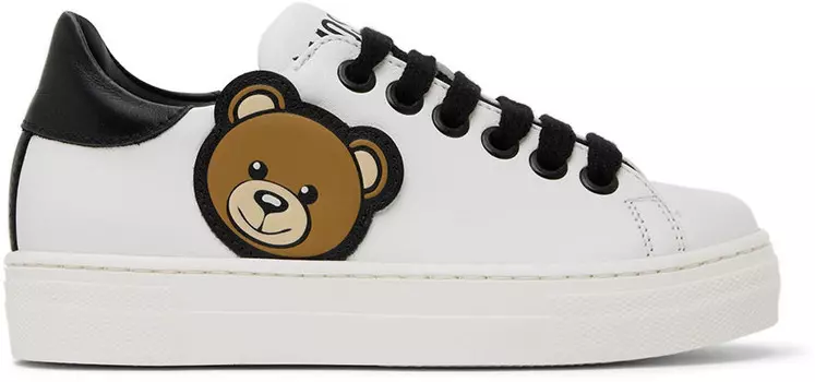 Детские белые кроссовки Teddy Moschino
