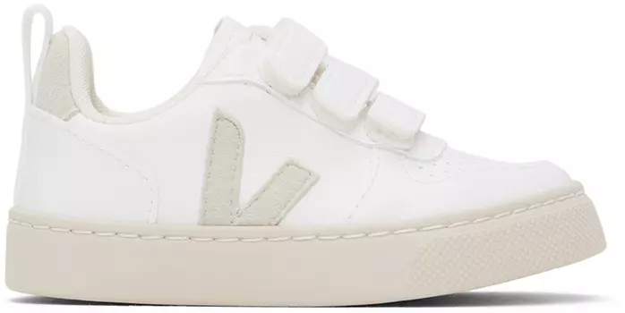 Детские белые кроссовки V-10 VEJA