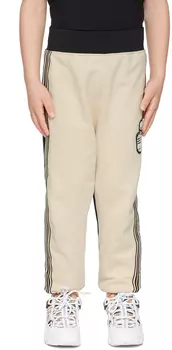 Детские бежевые брюки Bear Lounge Burberry