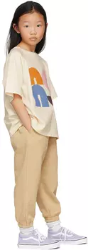 Детские бежевые спортивные штаны из органического хлопка Main Story