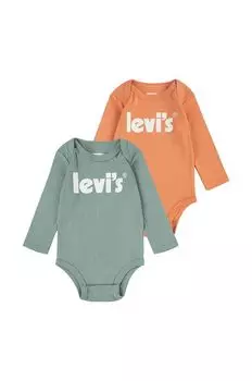 Детские боди Levi's, 2 шт., зеленый